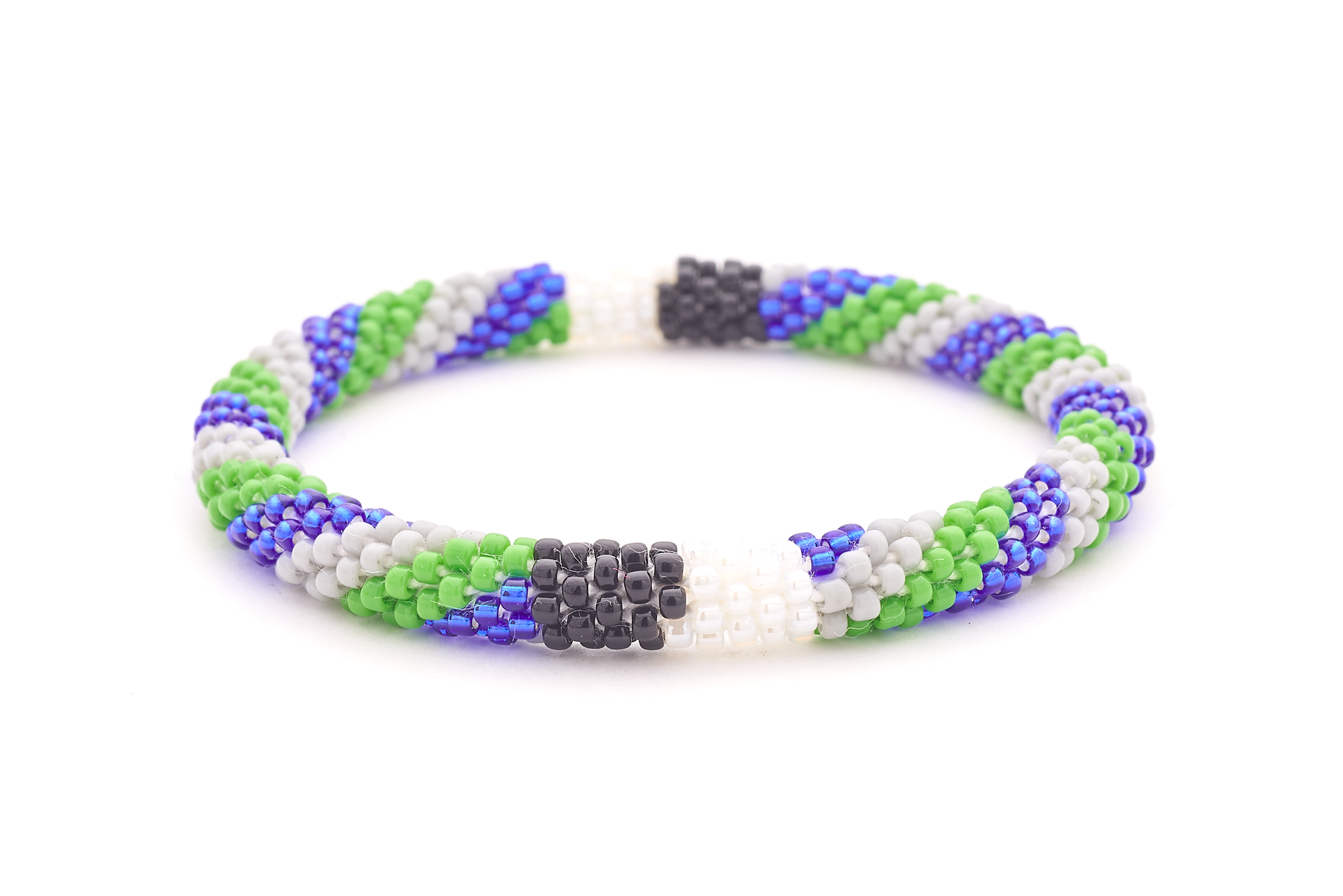 Sashka Co. Extended 8" Bracelet Black / White / Gray/ Blue / Green Lakeside Bracelet - Extended 8"