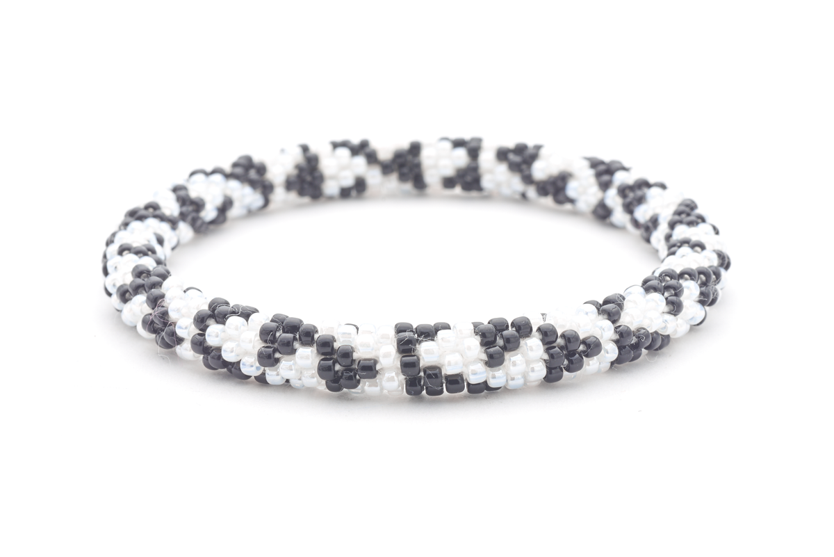 Sashka Co. Extended 8" Bracelet Black / White Yin and Yang Bracelet - Extended 8"