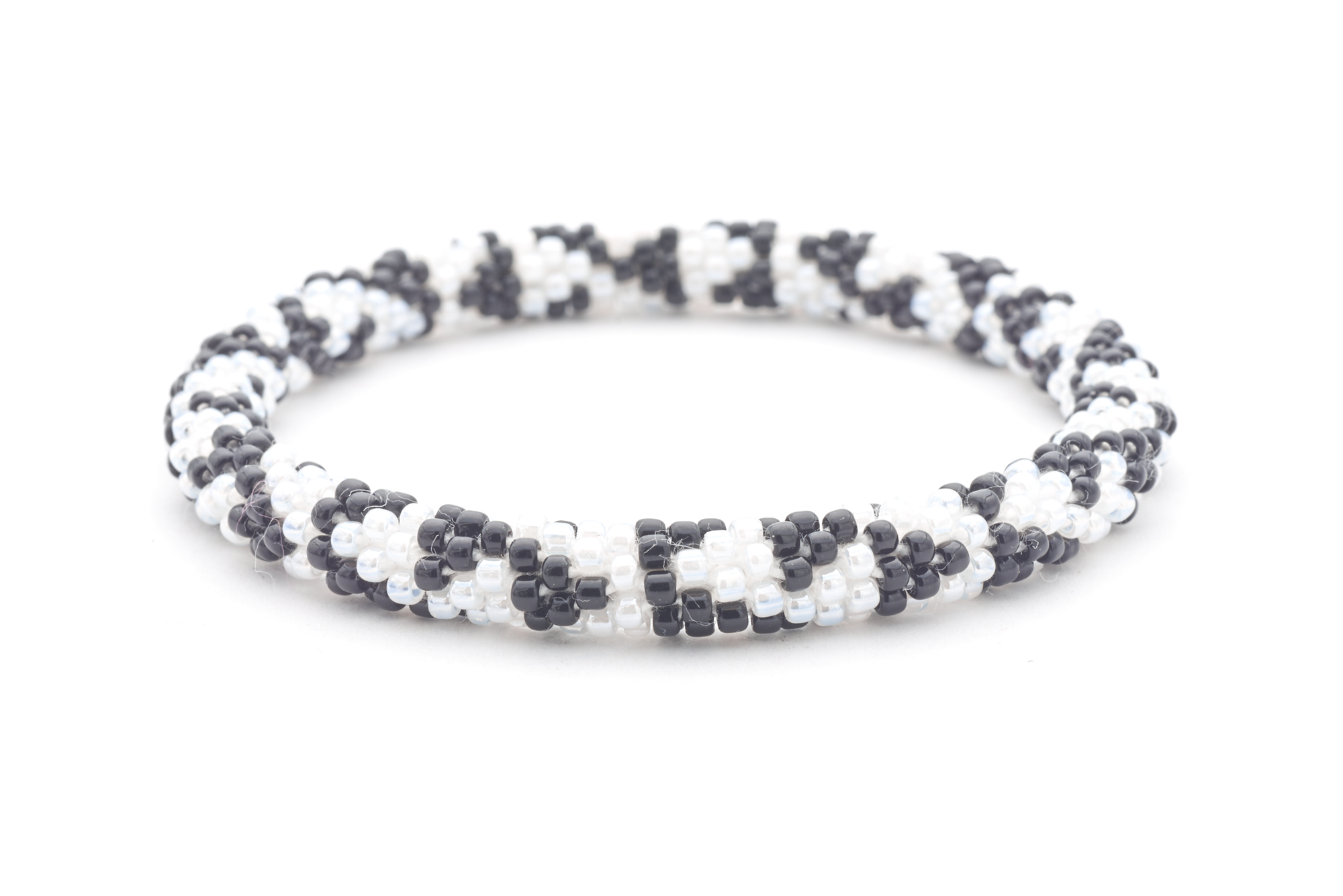 Sashka Co. Extended 8" Bracelet Black / White Yin and Yang Bracelet - Extended 8"