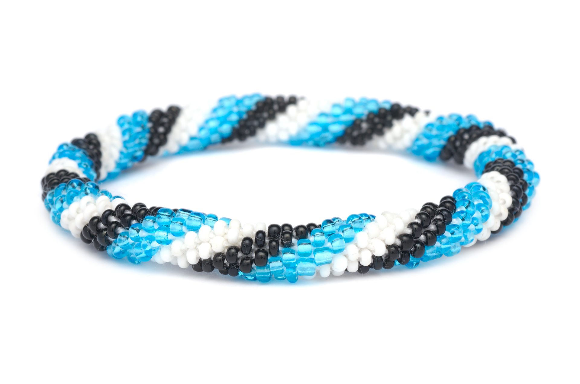 Sashka Co. Extended 8" Bracelet Blue/Black/White Carolina Bracelet - Extended 8"
