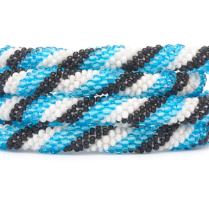 Sashka Co. Extended 8" Bracelet Blue/Black/White Carolina Bracelet - Extended 8"