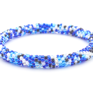 Sashka Co. Extended 8" Bracelet Blue / Black / White HIDDEN BRACELET! - EXTENDED 8"