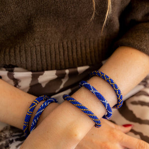 Sashka Co. Extended 8" Bracelet Blue / Gold Elle Bracelet - Extended 8"