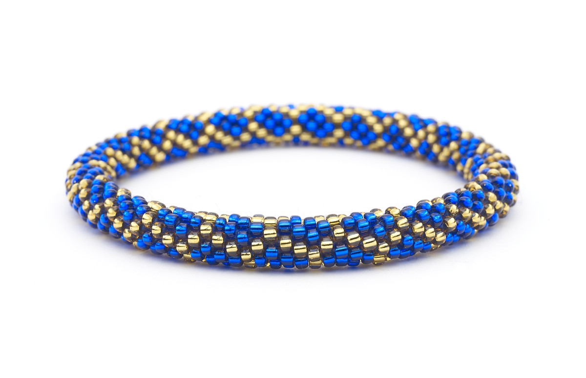 Sashka Co. Extended 8" Bracelet Blue / Gold Grateful Bracelet - Extended 8"