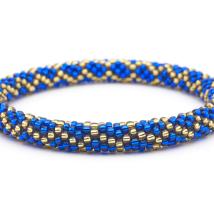 Sashka Co. Extended 8" Bracelet Blue / Gold Grateful Bracelet - Extended 8"
