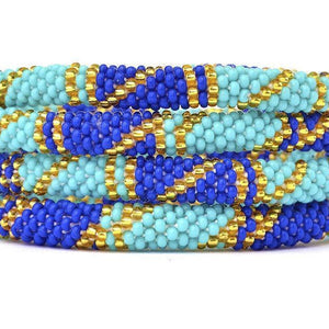 Sashka Co. Extended 8" Bracelet Blue / Gold / Turquoise Cocoa Beach Bracelet - Extended 8"