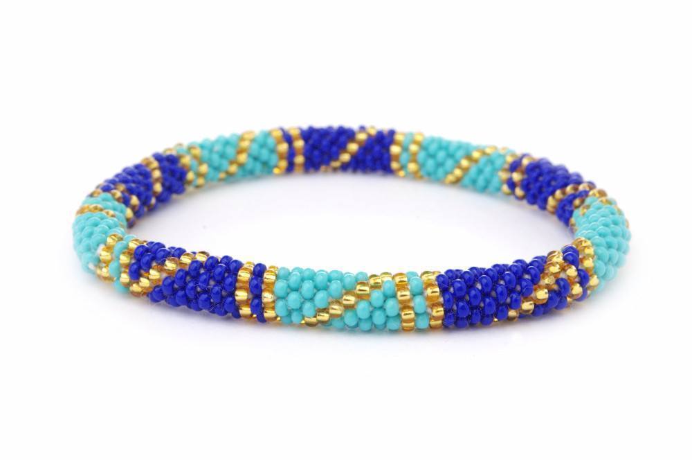 Sashka Co. Extended 8" Bracelet Blue / Gold / Turquoise Cocoa Beach Bracelet - Extended 8"