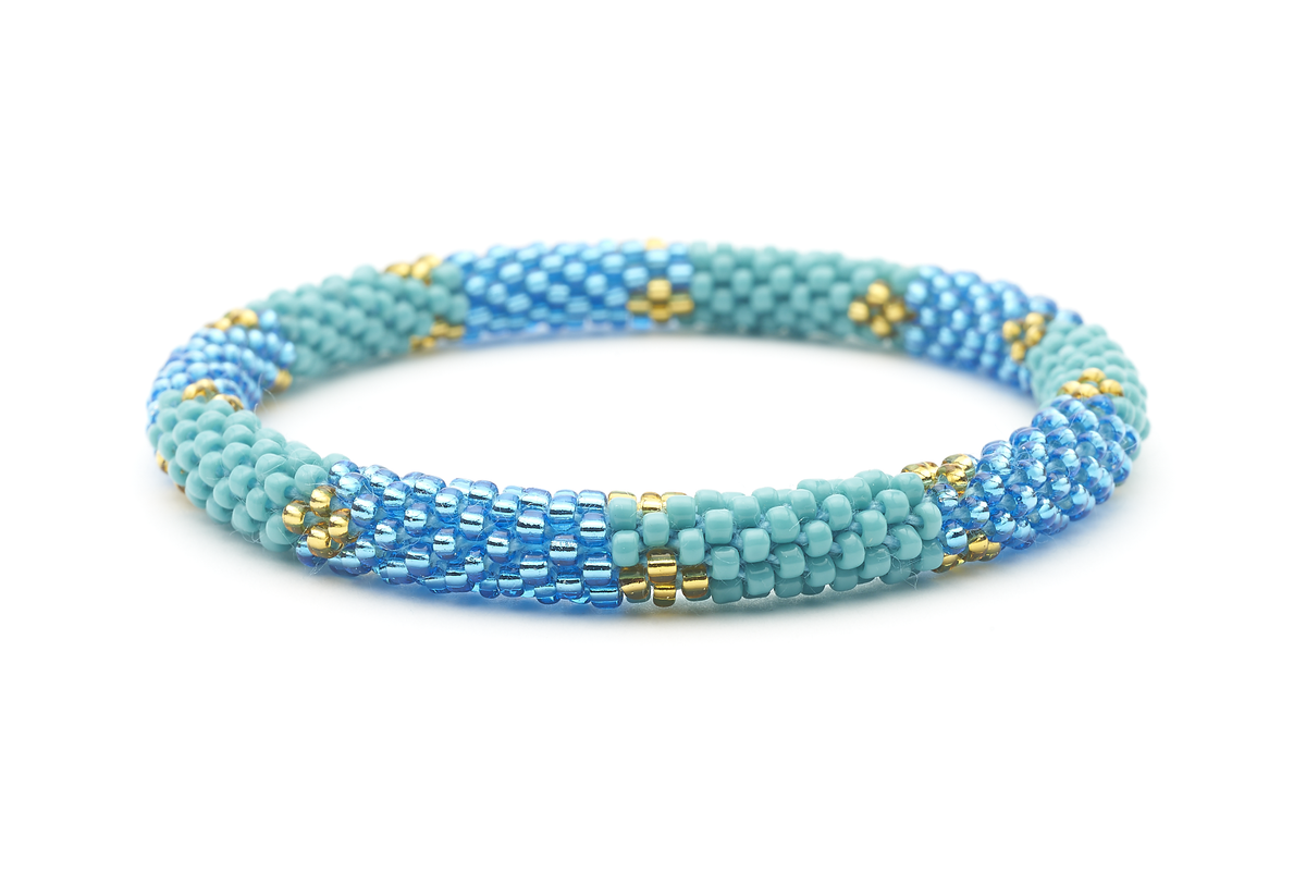 Sashka Co. Extended 8" Bracelet Blue / Gold / Turquoise Coney Island Bracelet - Extended 8"