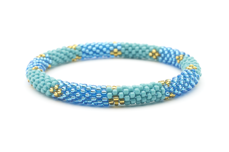 Sashka Co. Extended 8" Bracelet Blue / Gold / Turquoise Coney Island Bracelet - Extended 8"