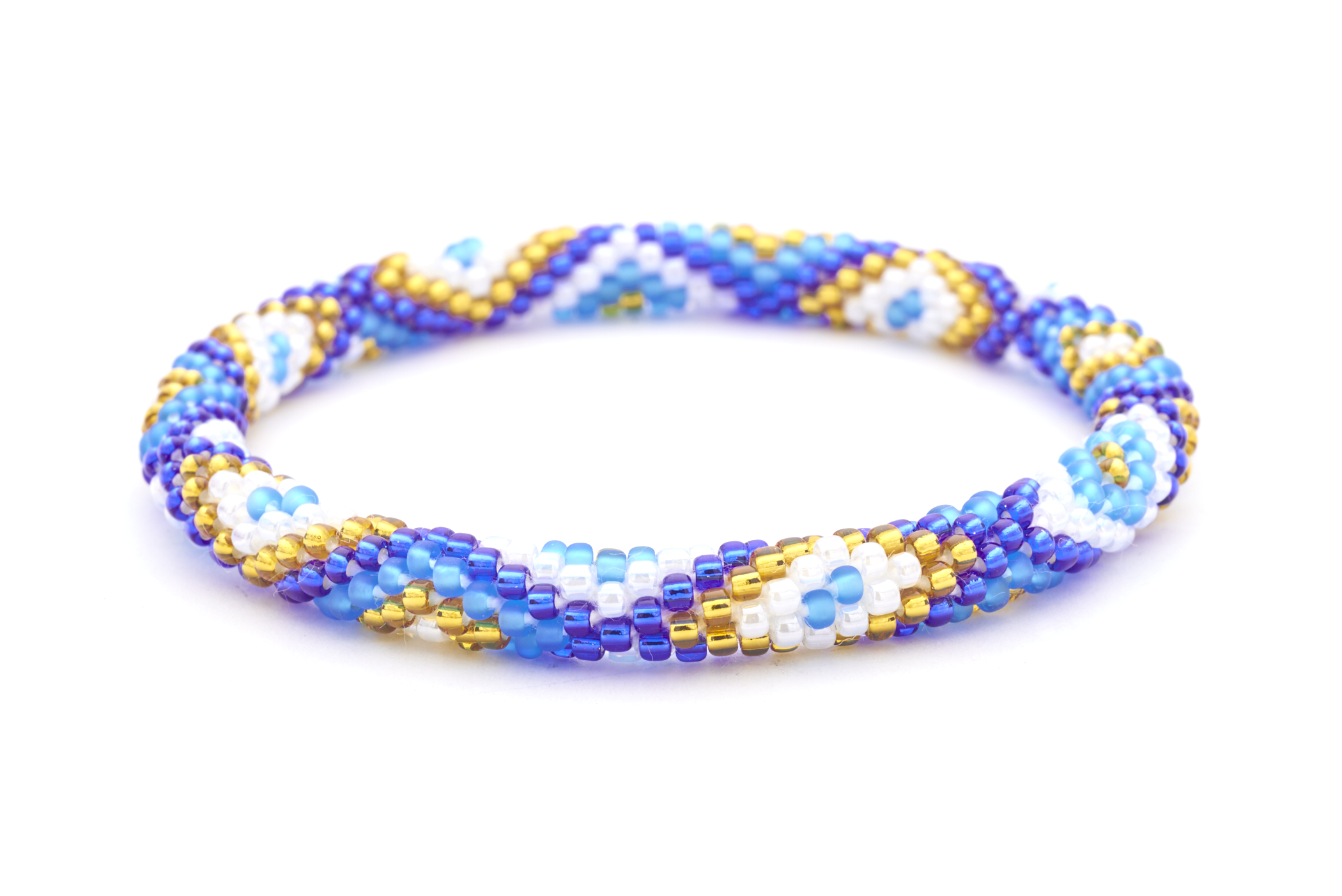 Sashka Co. Extended 8" Bracelet BLUE / GOLD / WHITE Mahi Bracelet - Extended 8"