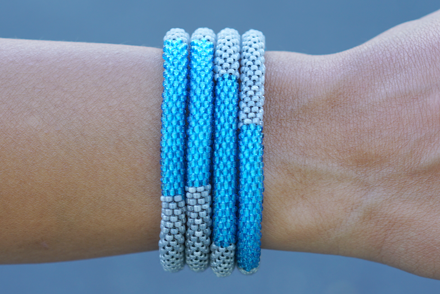 Sashka Co. Extended 8" Bracelet Blue / Gray Team Bracelet - Extended 8"