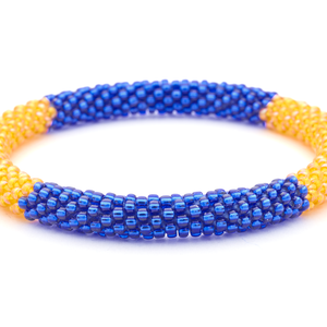 Sashka Co. Extended 8" Bracelet Blue / Orange Touchdown Bracelet - Extended 8"