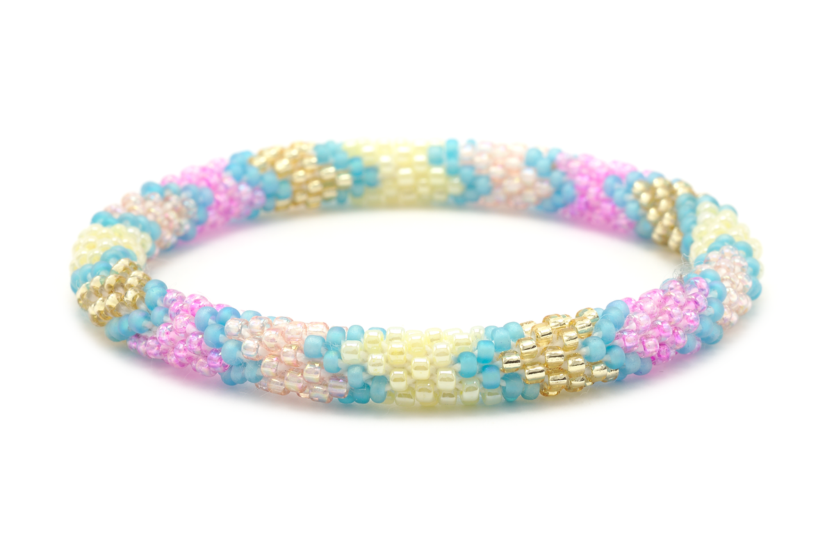 Sashka Co. Extended 8" Bracelet Blue / Pink / Yellow / Gold Fondness Bracelet - Extended 8"