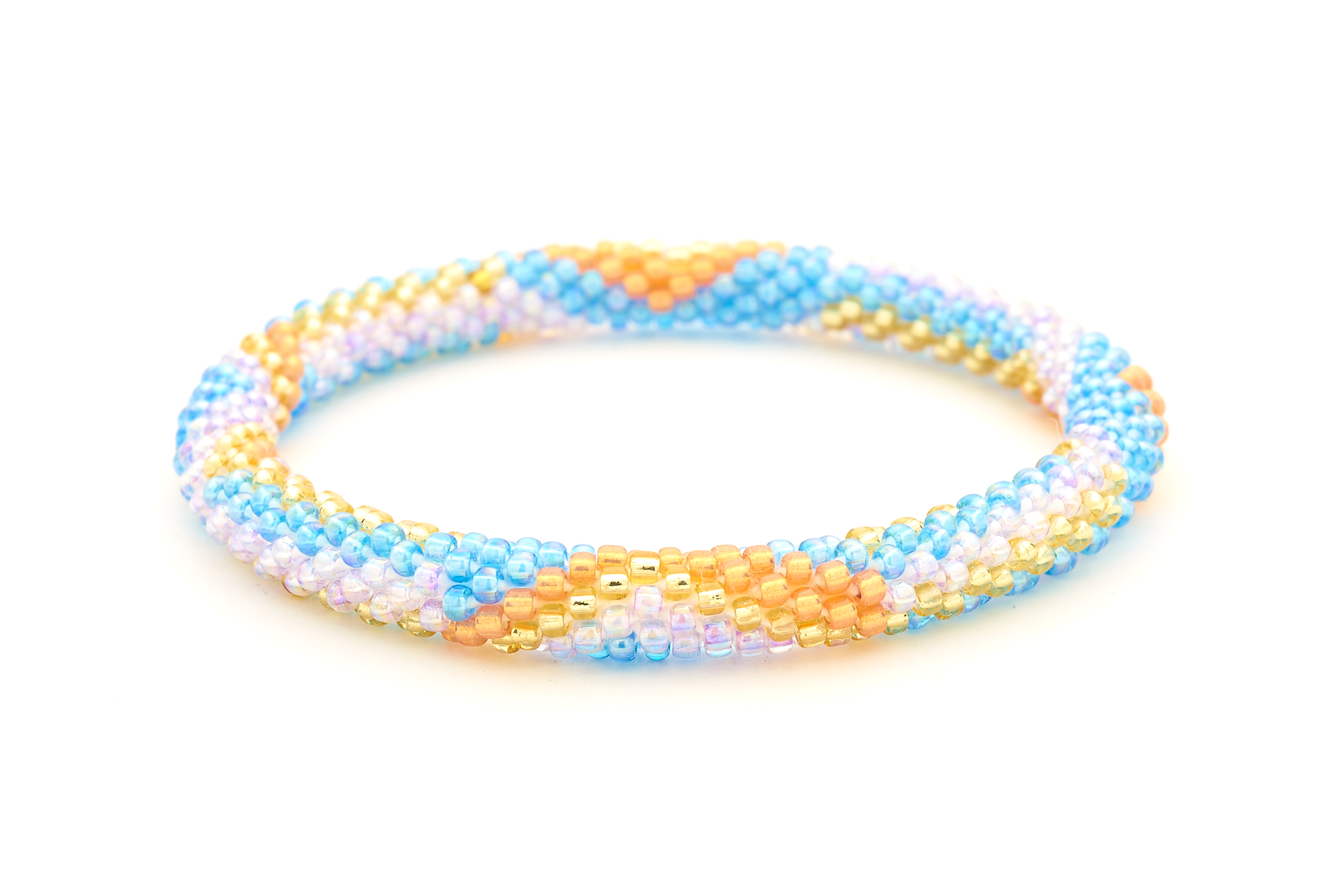 Sashka Co. Extended 8" Bracelet Blue / Purple / Champagne Gold / Orange Fairyland Bracelet - Extended 8"