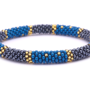 Sashka Co. Extended 8" Bracelet Blue / Silver/Gold Starry Night Bracelet - Extended 8"