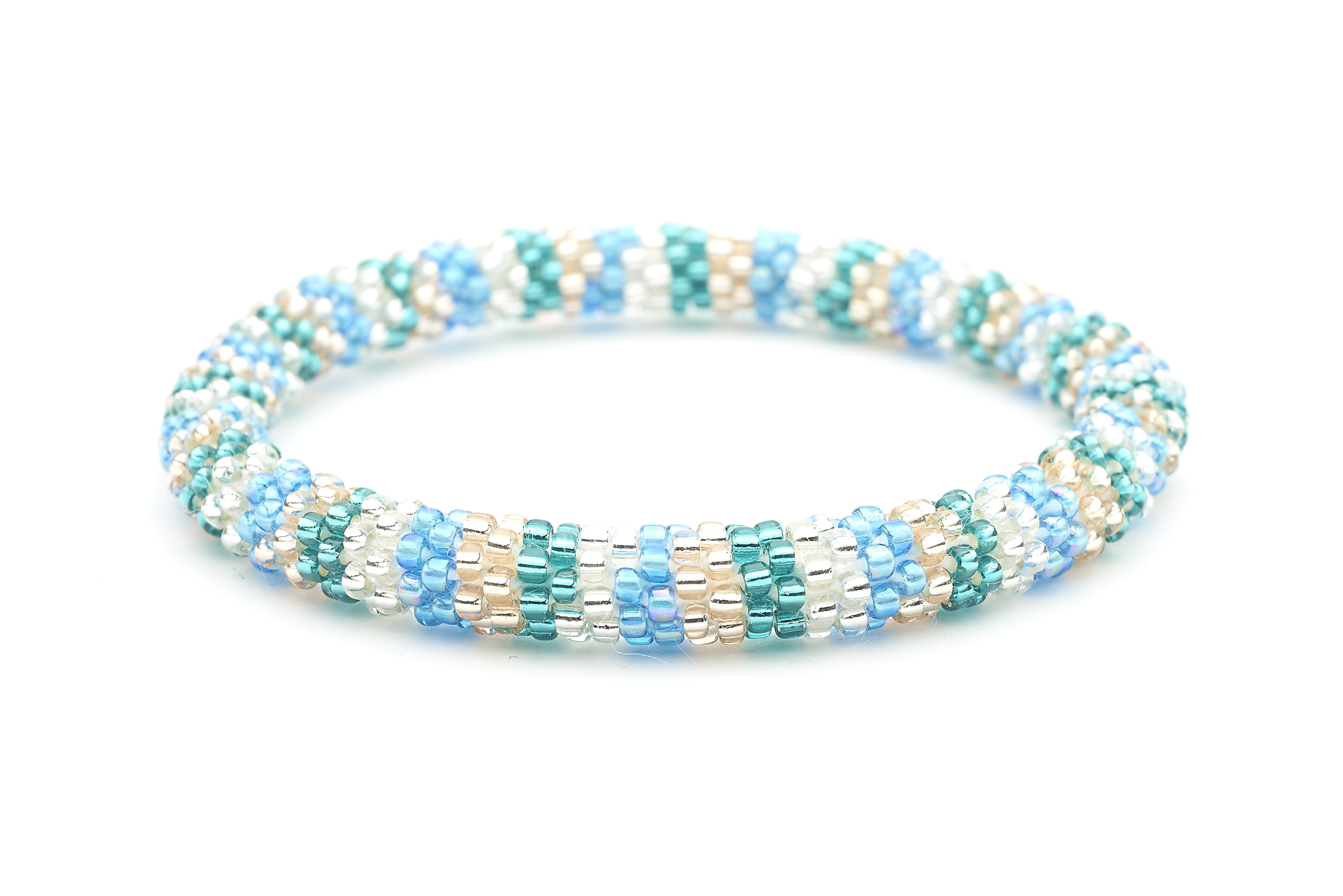 Sashka Co. Extended 8" Bracelet Blue / Teal / Clear / Rose Gold Fantastical Bracelet - Extended 8"