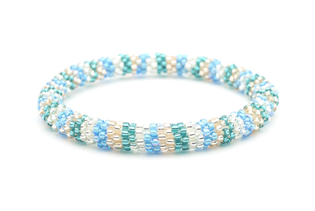 Sashka Co. Extended 8" Bracelet Blue / Teal / Clear / Rose Gold Fantastical Bracelet - Extended 8"