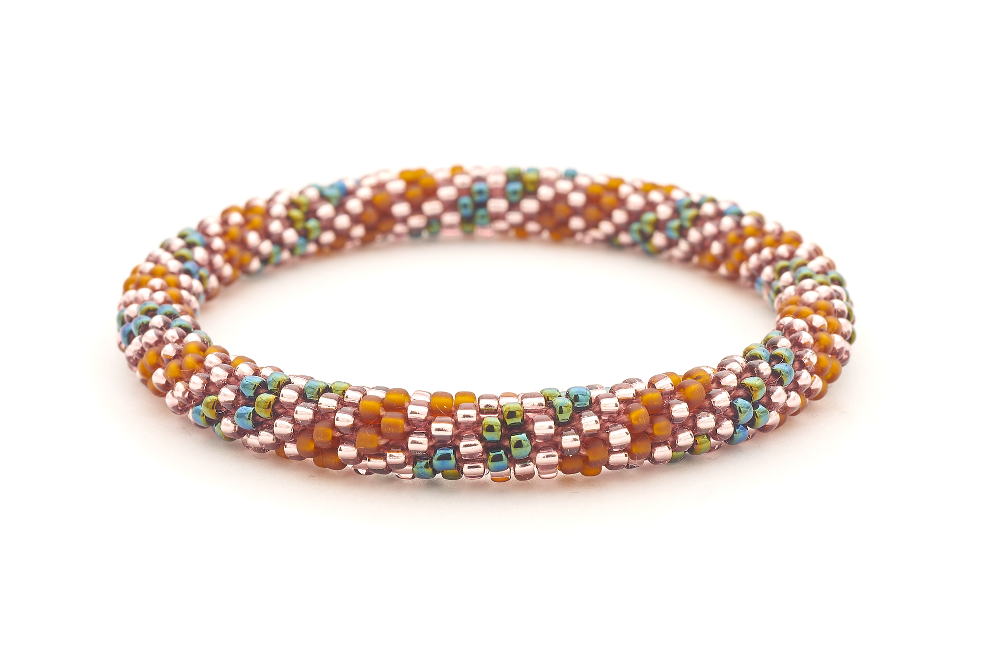 Sashka Co. Extended 8" Bracelet Brown / Iridescent Green / Light Purple Harvest Season Bracelet - Extended 8"