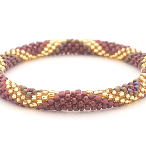 Sashka Co. Extended 8" Bracelet Champagne Gold / Deep Purple / Iridescent Brown Inspiring Bracelet - Extended 8"