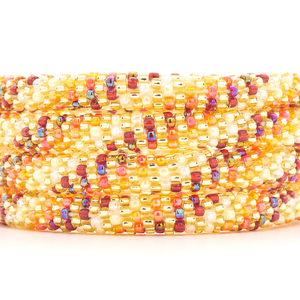 Sashka Co. Extended 8" Bracelet Champaign Gold / Orange / White / Iridescent Courageousness Bracelet - Extended 8"