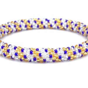 Sashka Co. Extended 8" Bracelet Clear/Blue/Gold Empowerment Bracelet - Extended 8"