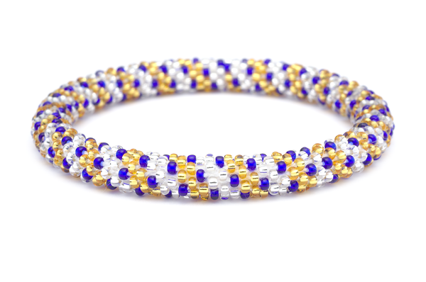 Sashka Co. Extended 8" Bracelet Clear/Blue/Gold Empowerment Bracelet - Extended 8"