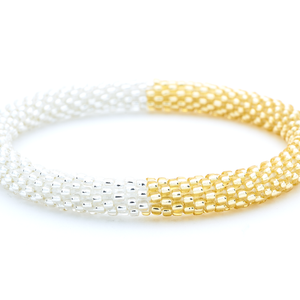 Sashka Co. Extended 8" Bracelet Clear , Champagne Gold Champagne Summer Bracelet - Extended 8"