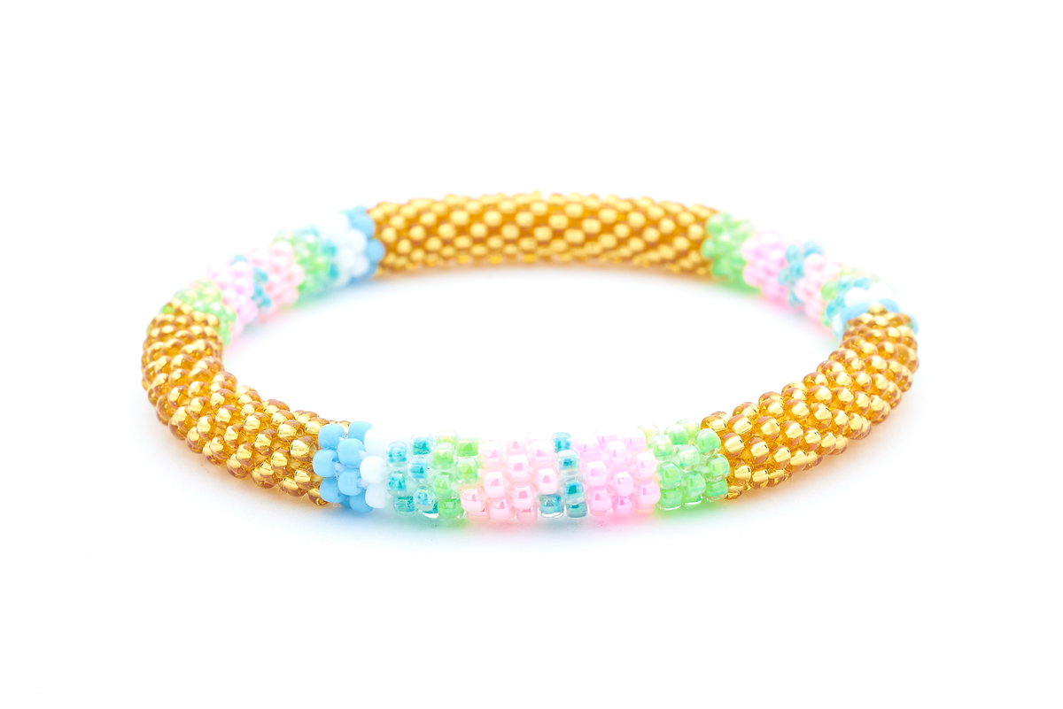 Sashka Co. Extended 8" Bracelet Gold / Blue / White / Neon Green / Pink Splendor Bracelet - Extended 8"