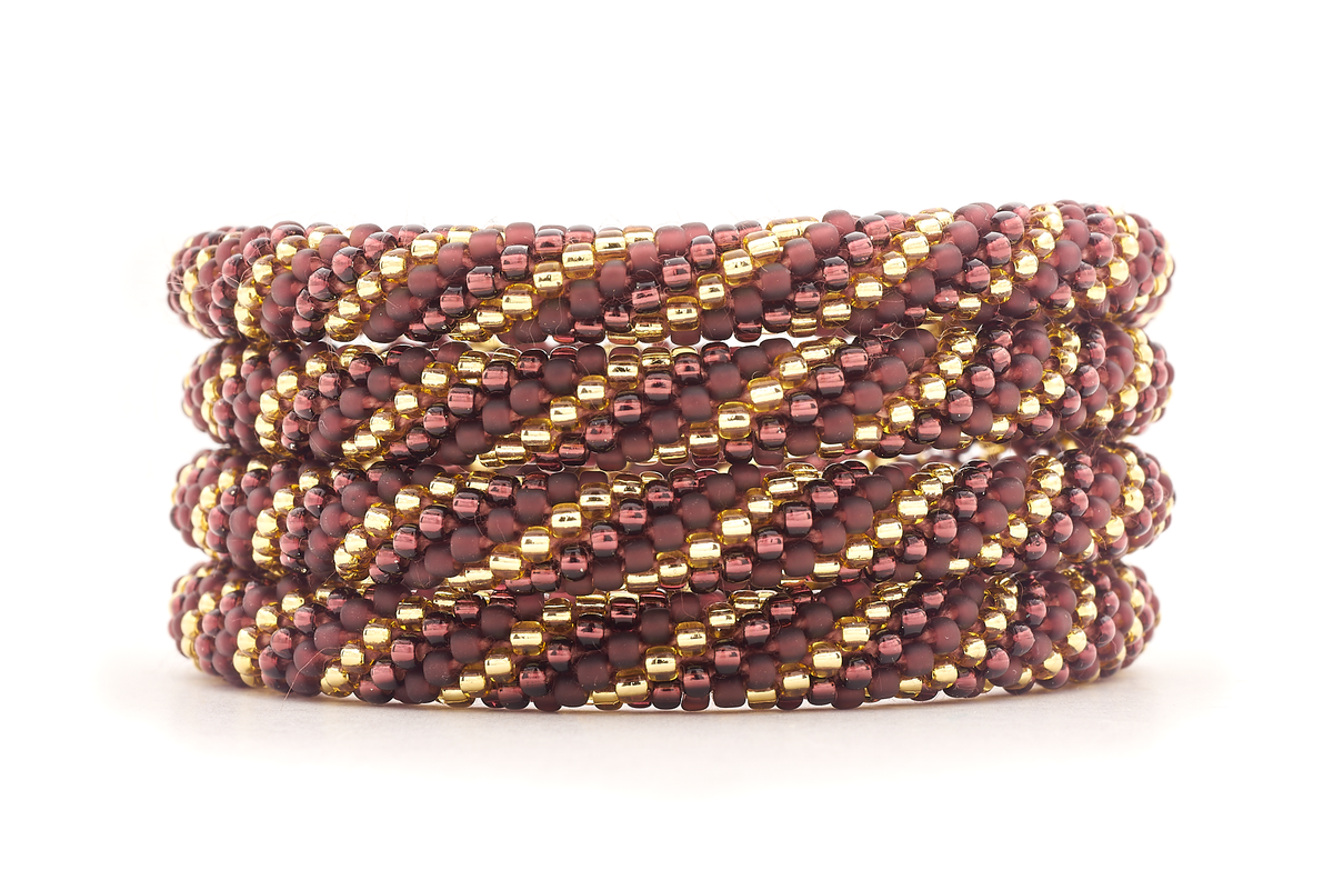Sashka Co. Extended 8" Bracelet Gold / Plum / Matte Purple Royal Plum Bracelet - Extended 8"