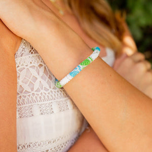 Sashka Co. Extended 8" Bracelet Green / Blue / Clear / White Earth Bracelet - Extended 8"