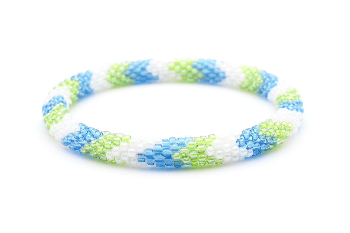 Sashka Co. Extended 8" Bracelet Green / Blue / White Turtle Bracelet - Extended 8"