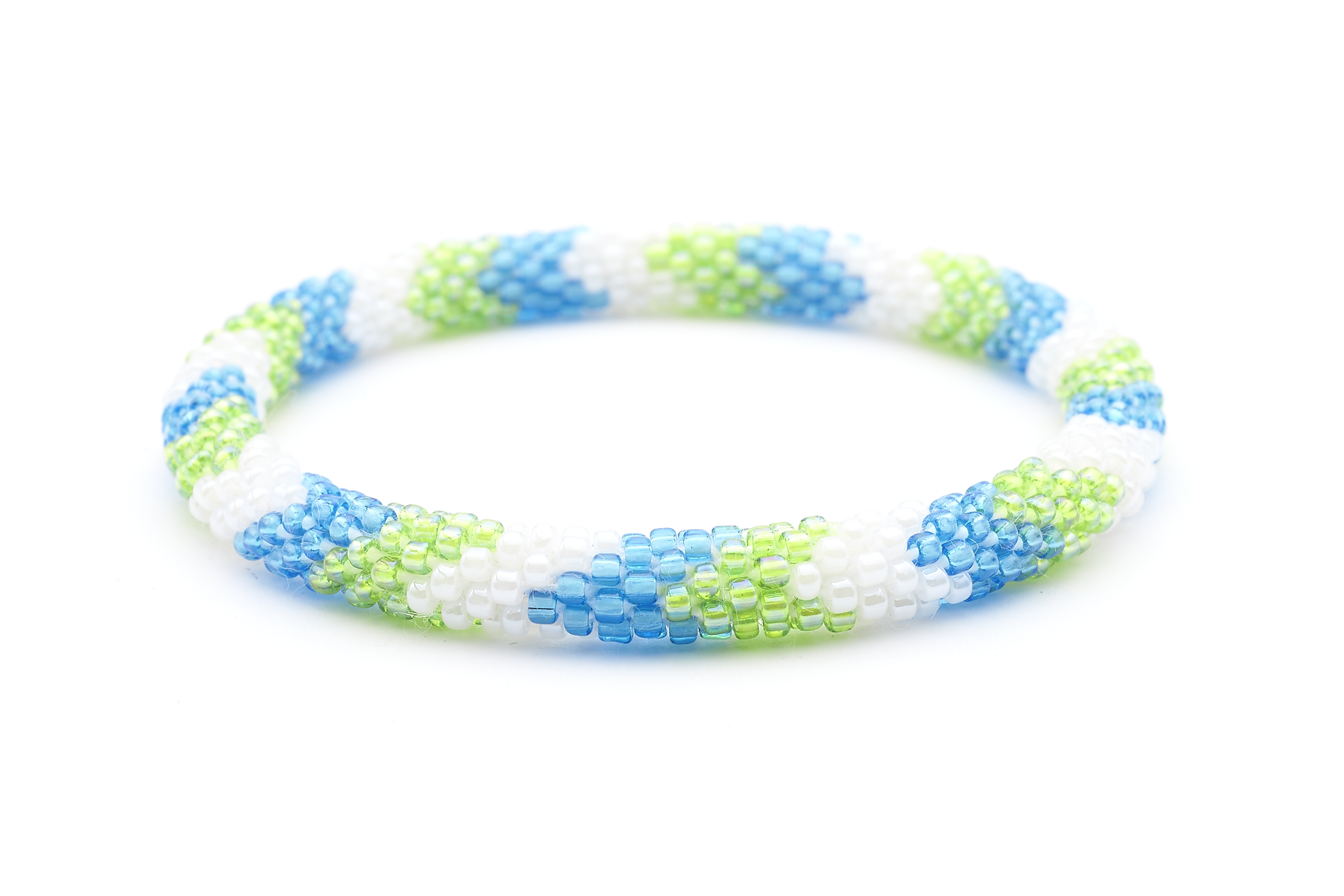 Red, White & Blue Nepal Roll Up Bracelet main image 1