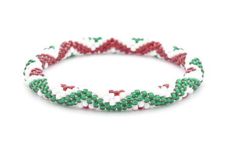 Sashka Co. Extended 8" Bracelet Green / Red / White North Pole Bracelet - Extended 8"