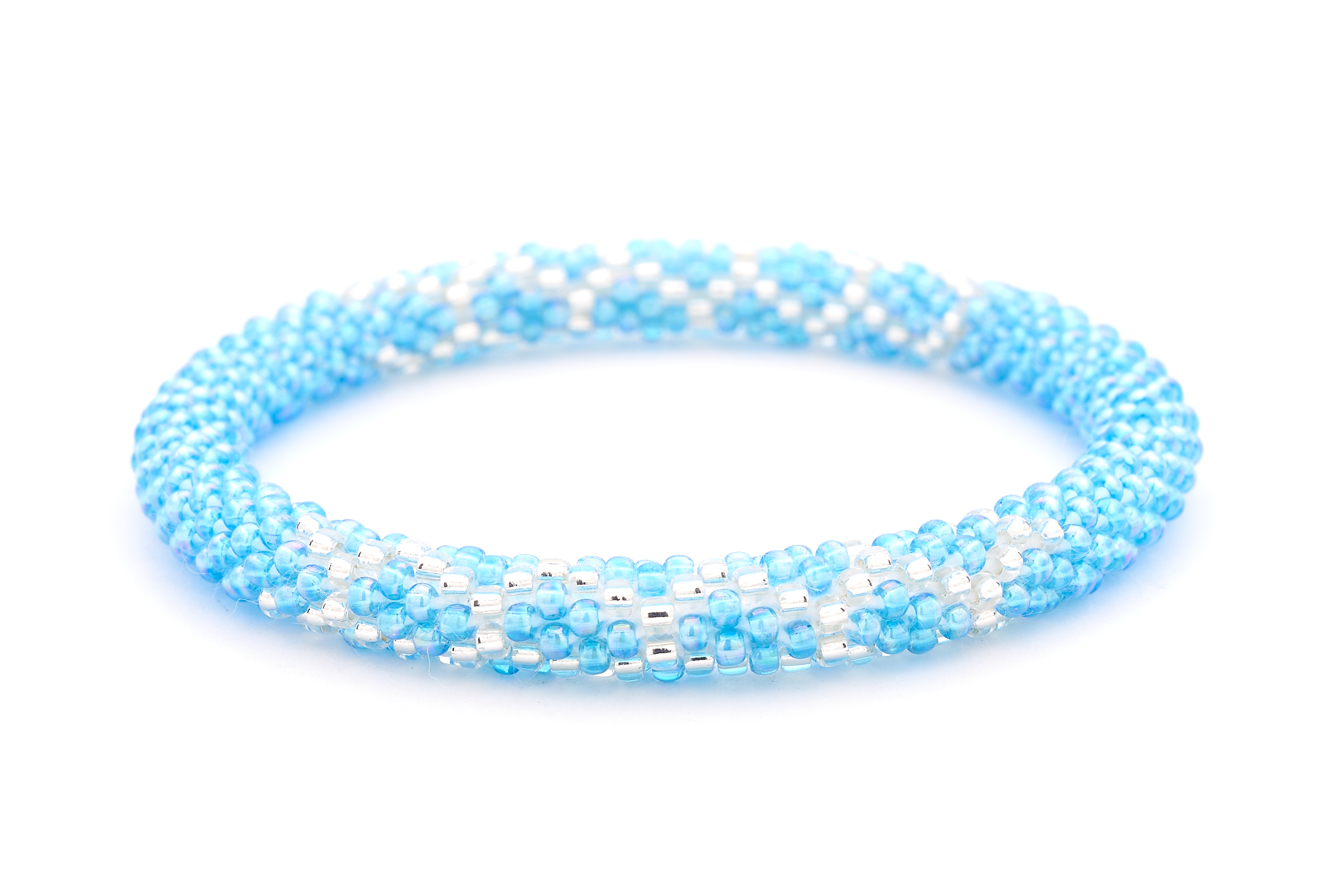 Sashka Co. Extended 8" Bracelet Iridescent Blue / Clear Intuition Bracelet - Extended 8"