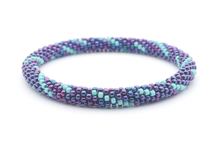 Sashka Co. Extended 8" Bracelet Iridescent Blue Purple / Turquoise Hypnotic Bracelet - Extended 8"