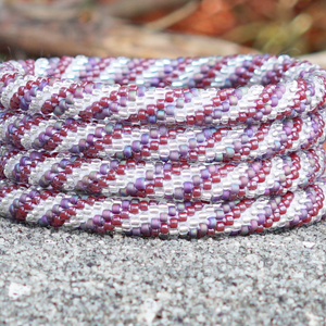 Sashka Co. Extended 8" Bracelet Iridescent Matte Purple / Maroon / Clear Limited Edition Bracelet - Extended 8"