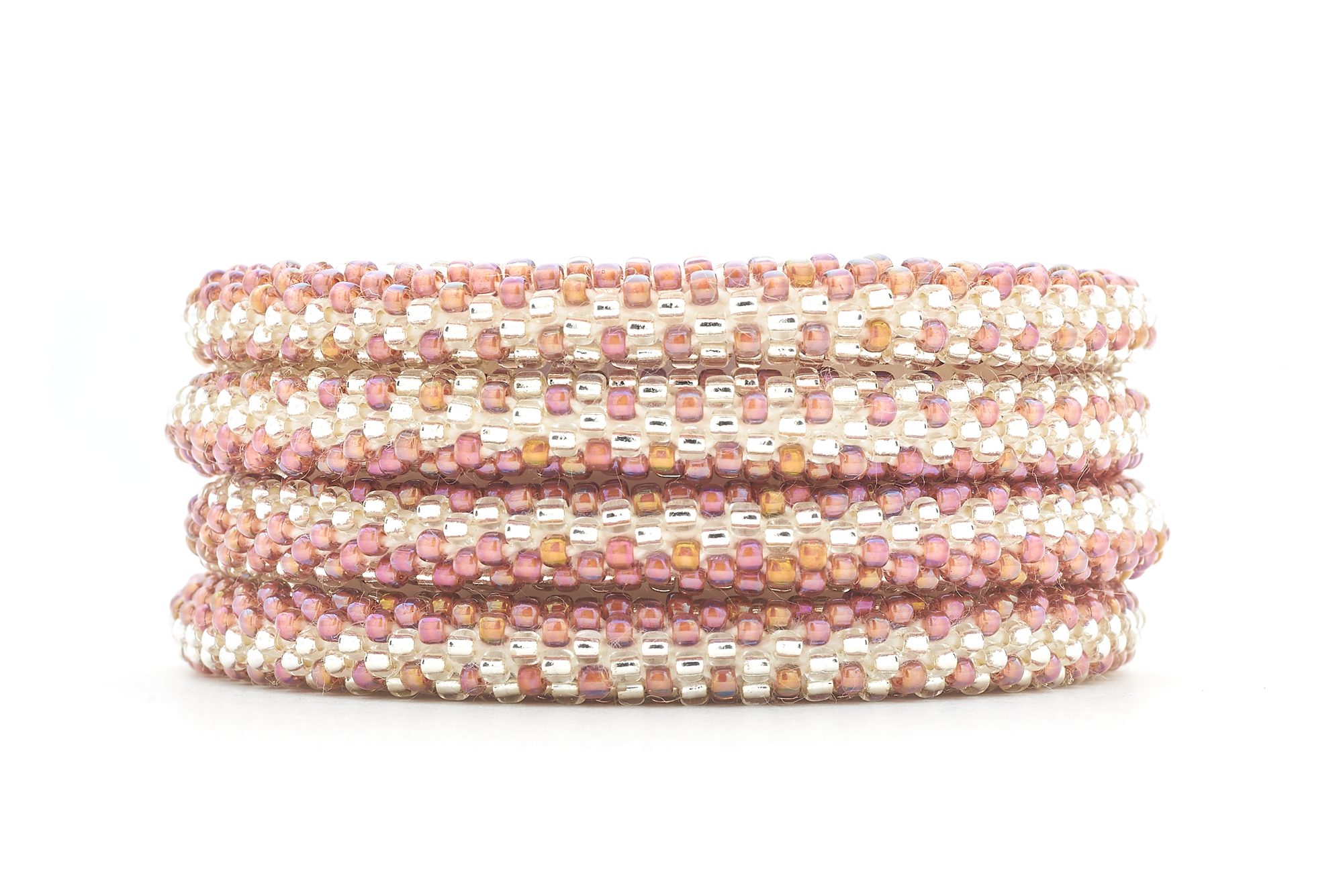 Sashka Co. Extended 8" Bracelet Iridescent Mauve / Clear Mauve Glow Bracelet - Extended 8"