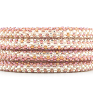 Sashka Co. Extended 8" Bracelet Iridescent Mauve / Clear Mauve Glow Bracelet - Extended 8"