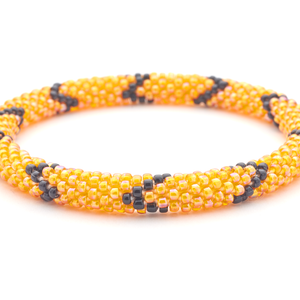 Sashka Co. Extended 8" Bracelet Iridescent Orange / Black Trick or Treat Bracelet - Extended 8"