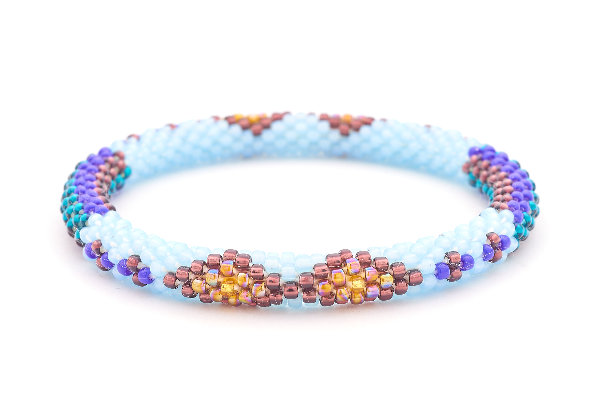Sashka Co. Extended 8" Bracelet Light Blue / Blue / Teal / Purple / Iridescent Devoted Bracelet - Extended 8"
