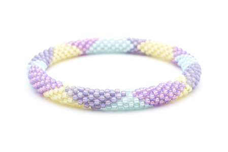 Sashka Co. Extended 8" Bracelet Light Purple / Mint / Pale yellow Delicate Flower Bracelet - Extended 8"