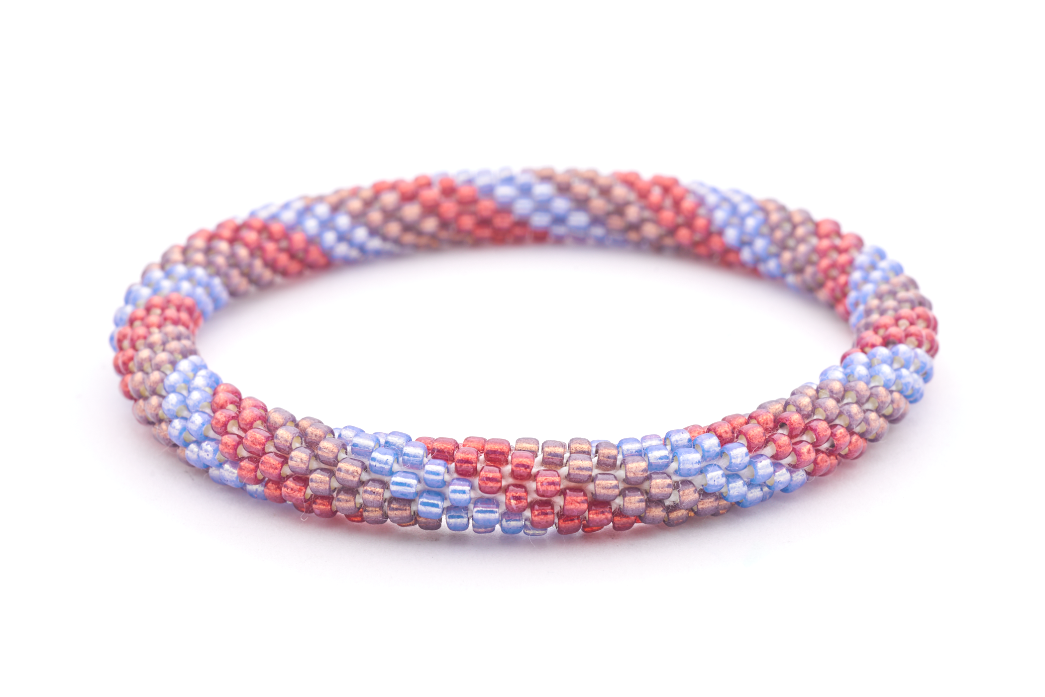 Sashka Co. Extended 8" Bracelet Maroon / Light Blue / Mauve Lake House Bracelet - Extended 8"