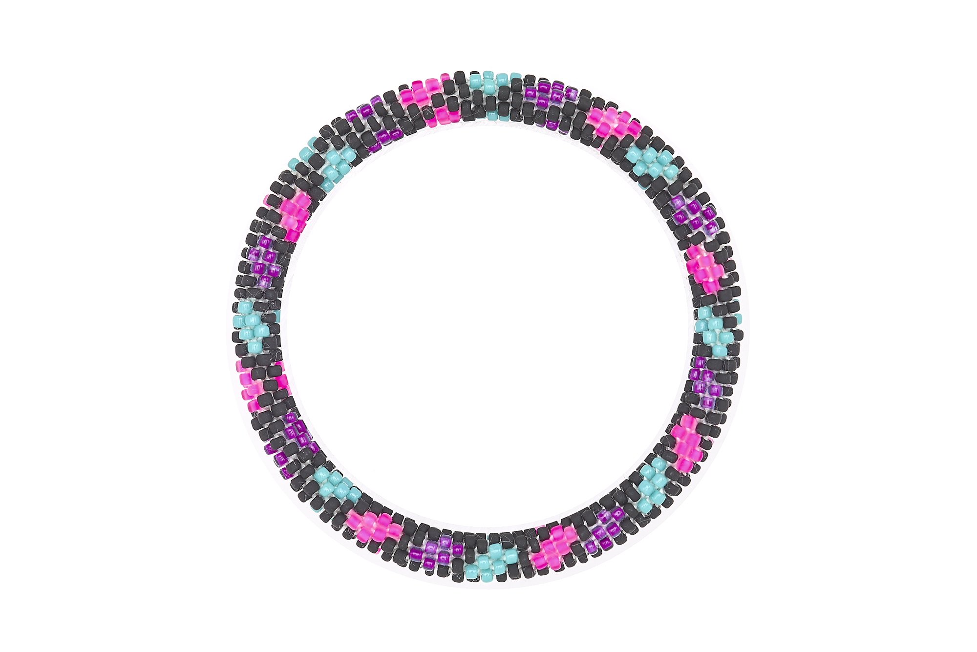 Sashka Co. Extended 8" Bracelet Matte Black / Matte Pink / Purple / Turquoise Rebel Girl Bracelet - Extended 8"