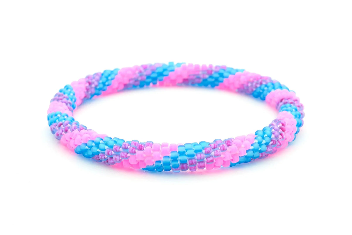 Sashka Co. Extended 8" Bracelet Matte Pink / Matte Blue / Matte Purple Neon Sunset Bracelet - Extended 8"