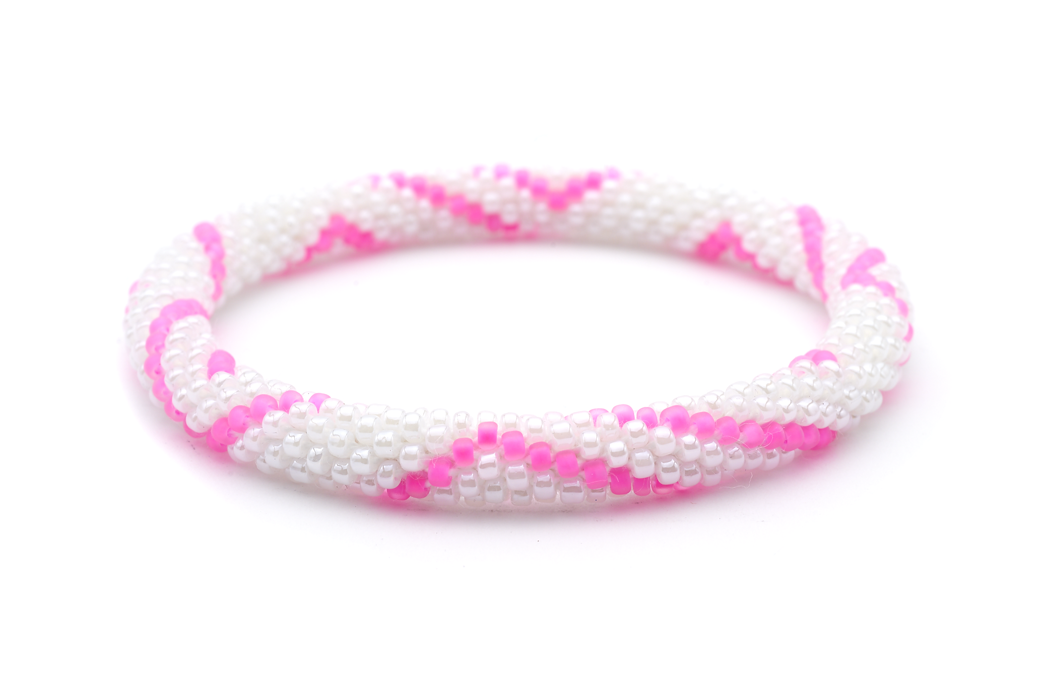 Sashka Co. Extended 8" Bracelet Matte Pink / White Electric Pink Bracelet - Extended 8"