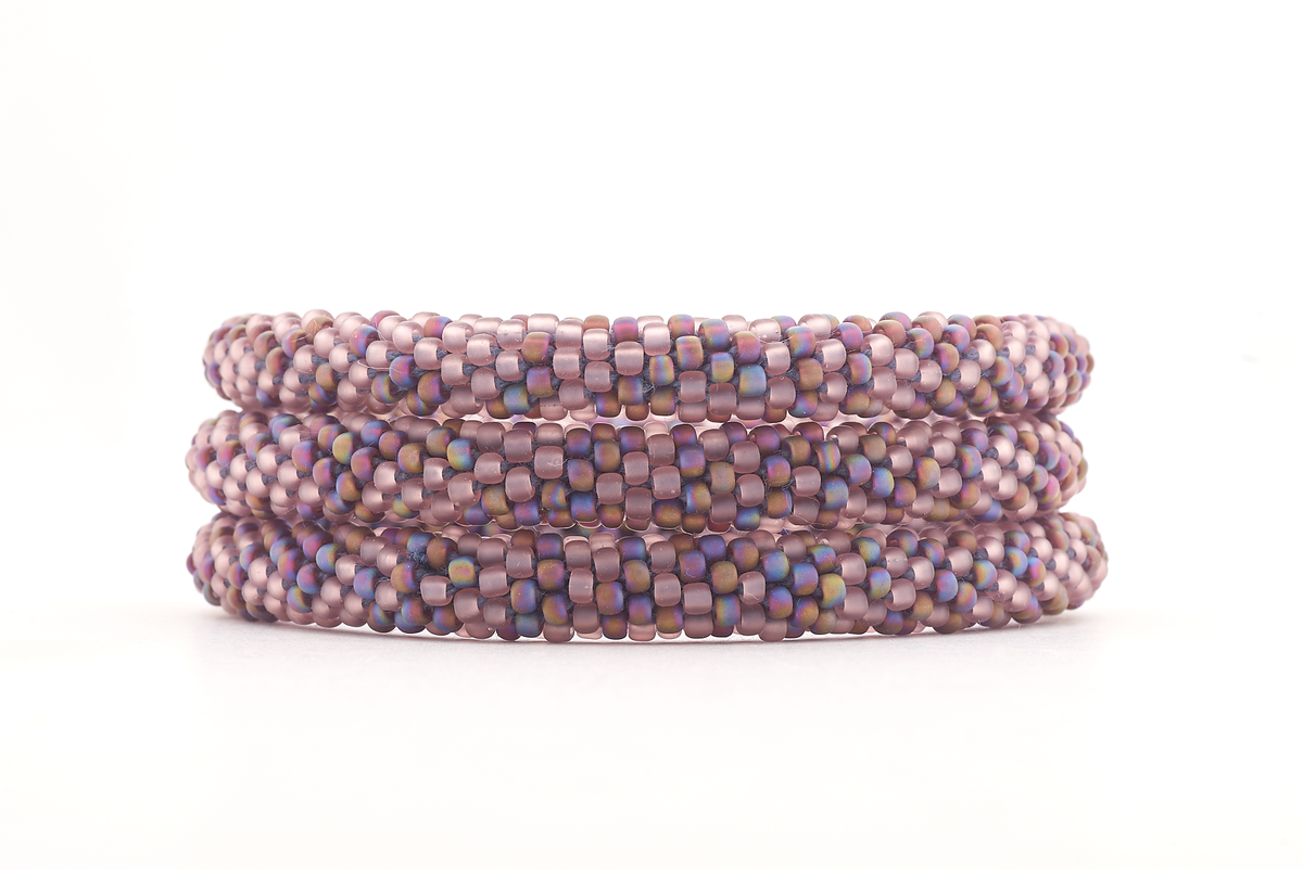 Sashka Co. Extended 8" Bracelet Matte Purple Mix Auralite Bracelet - Extended 8"