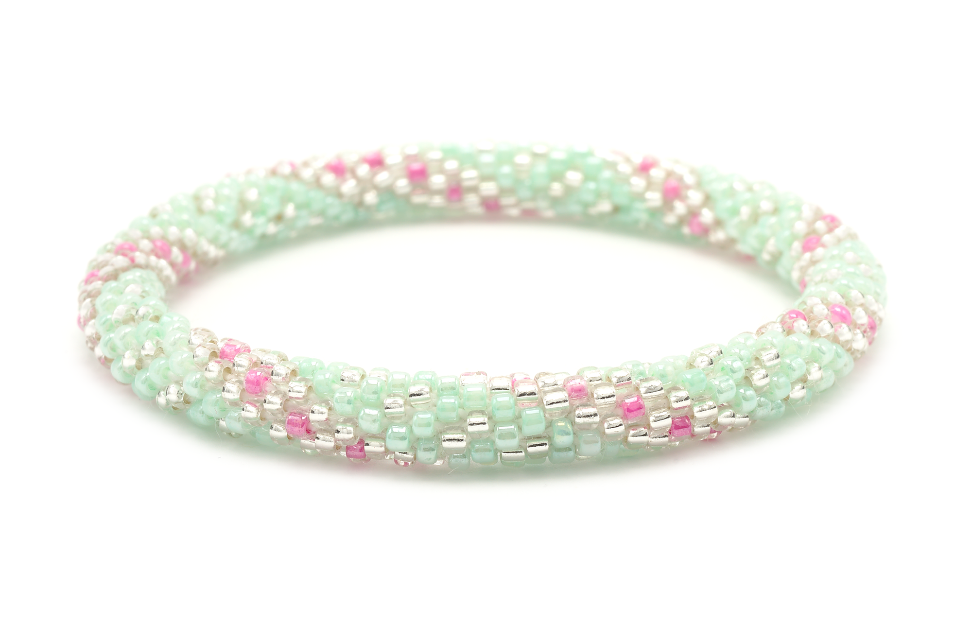 Sashka Co. Extended 8" Bracelet Mint / Clear / Pink Hawaii Bracelet  - Extended 8"