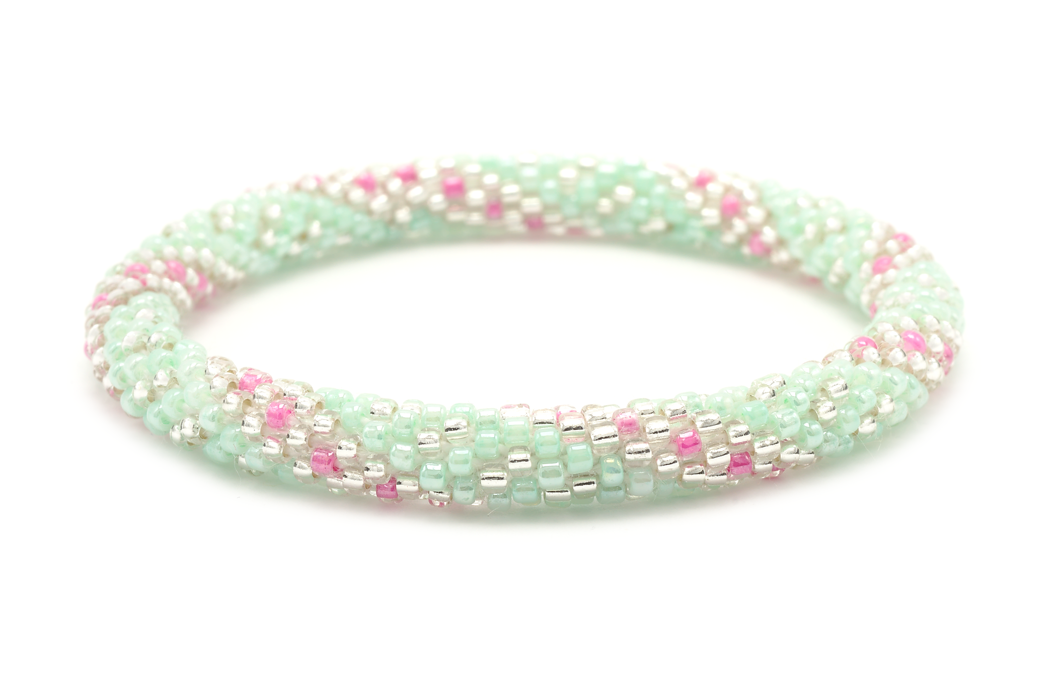 Sashka Co. Extended 8" Bracelet Mint / Clear / Pink Hawaii Bracelet  - Extended 8"