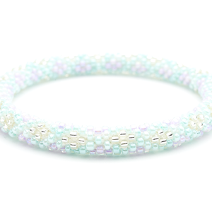 Sashka Co. Extended 8" Bracelet Mint / Clear / Pink Purple Fields Bracelet - Extended 8"