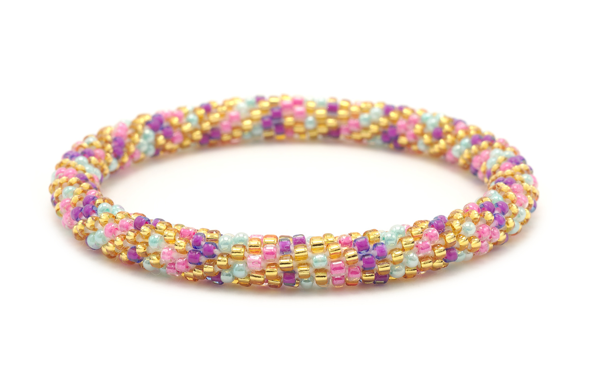 Sashka Co. Extended 8" Bracelet Mint / Pink / Purple / Gold Relaxation Bracelet - Extended 8"
